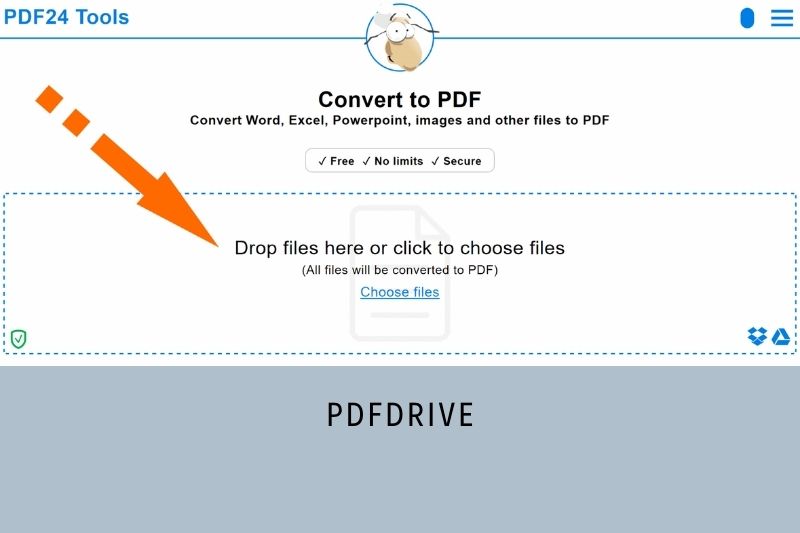 3. Drag the.docx File from the toolbox to our Word to PDF tool.