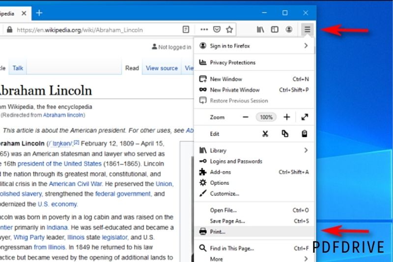 How To Save A Webpage as a PDF on Windows in Mozilla Firefox