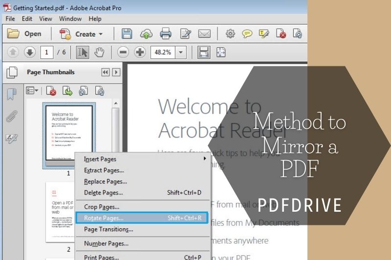 Method to Mirror a PDF