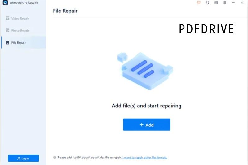 Step 1 Add corrupted PDF