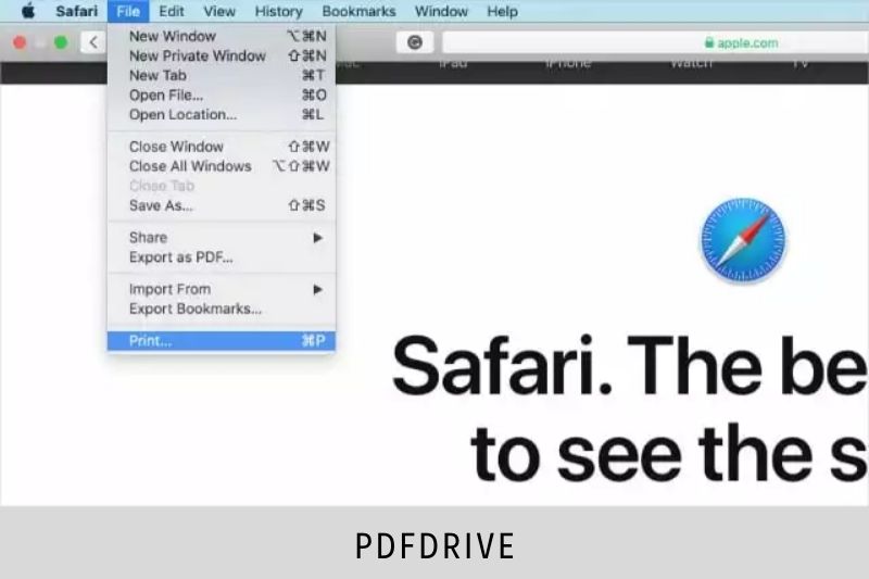 Step 1 Once Safari is active