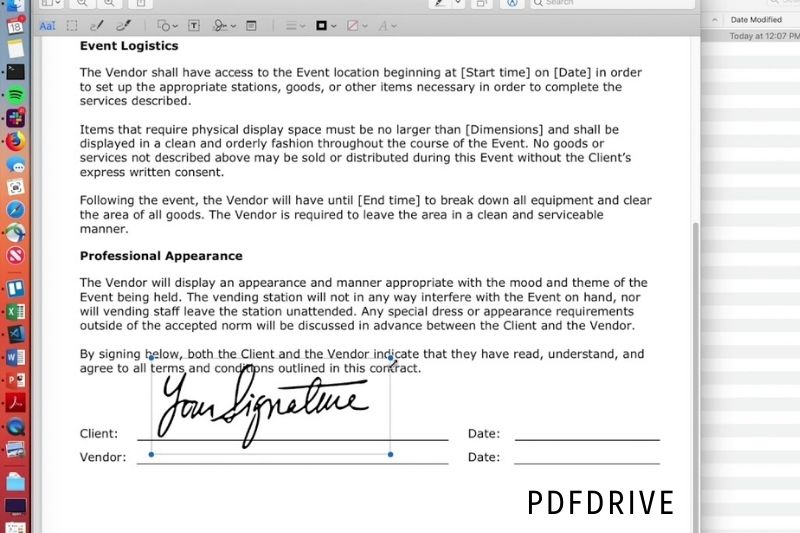 you could sign a sheet of paper and scan it with your camera (or if you have an iMac with no trackpad)